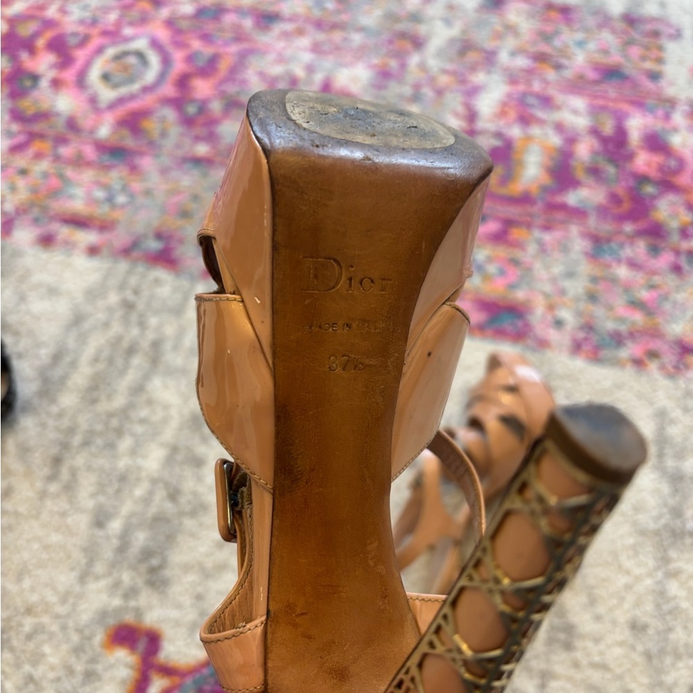 Dior Women's Brown Strappy Heels - Picture 4 of 6